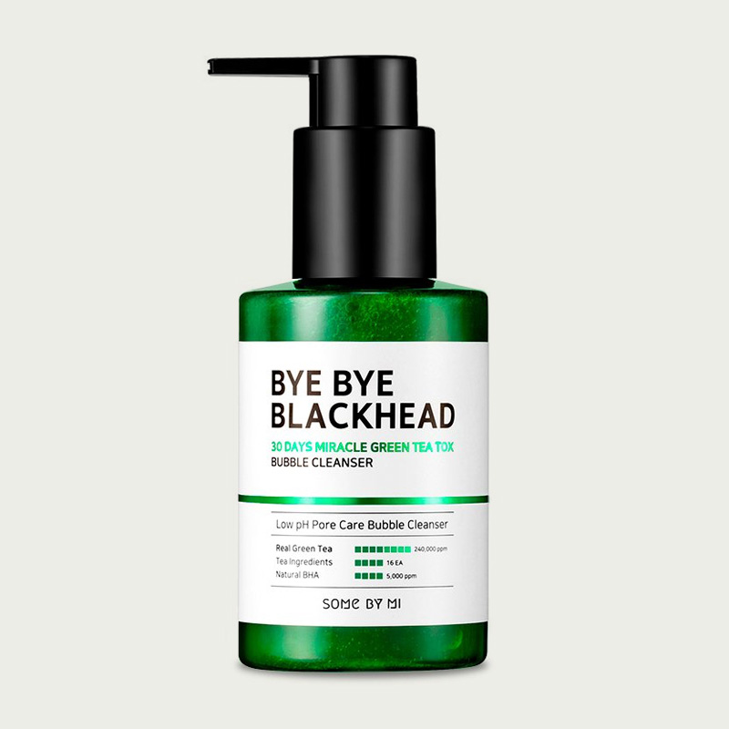 Some By Mi – Bye Bye Blackhead 30 Days Miracle Green Tea Tox Bubble Cleanser, 120g