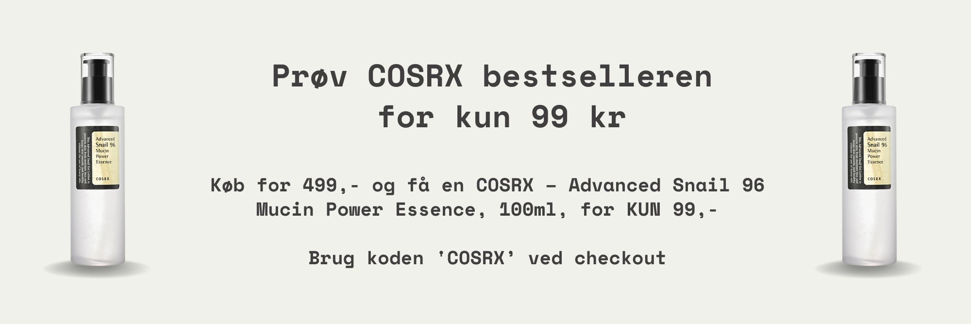 COSRX snail essence tilbud banner web